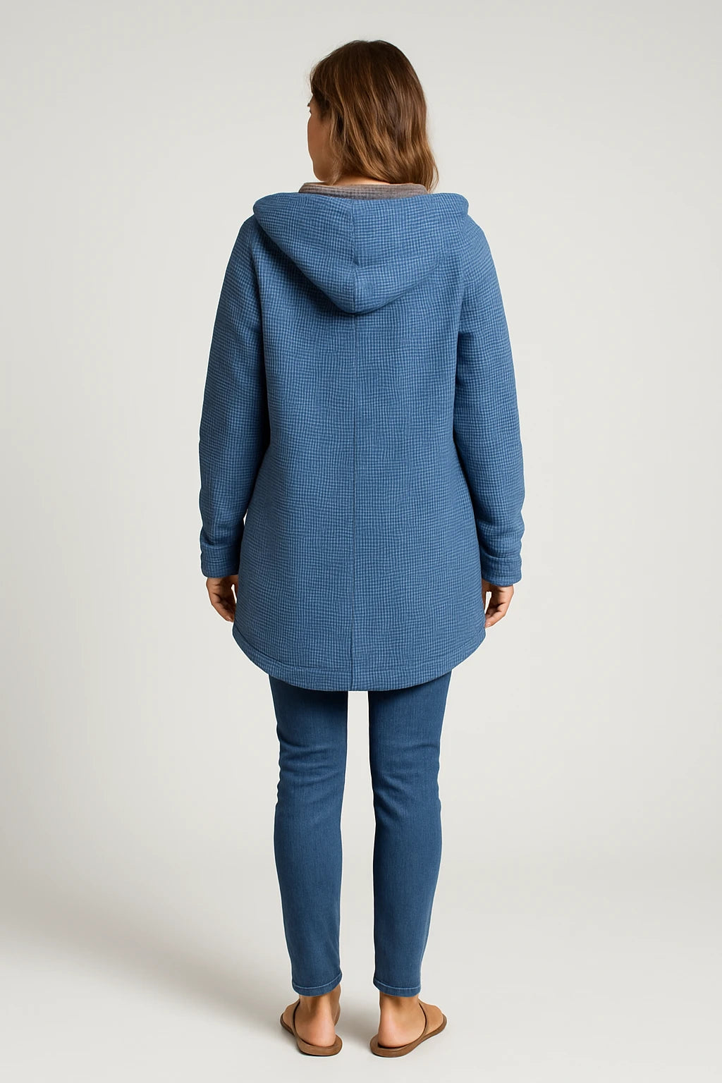 Womens Winter Hooded Coat with Relaxed Fit and Fleece-Lined Comfort - Image 3