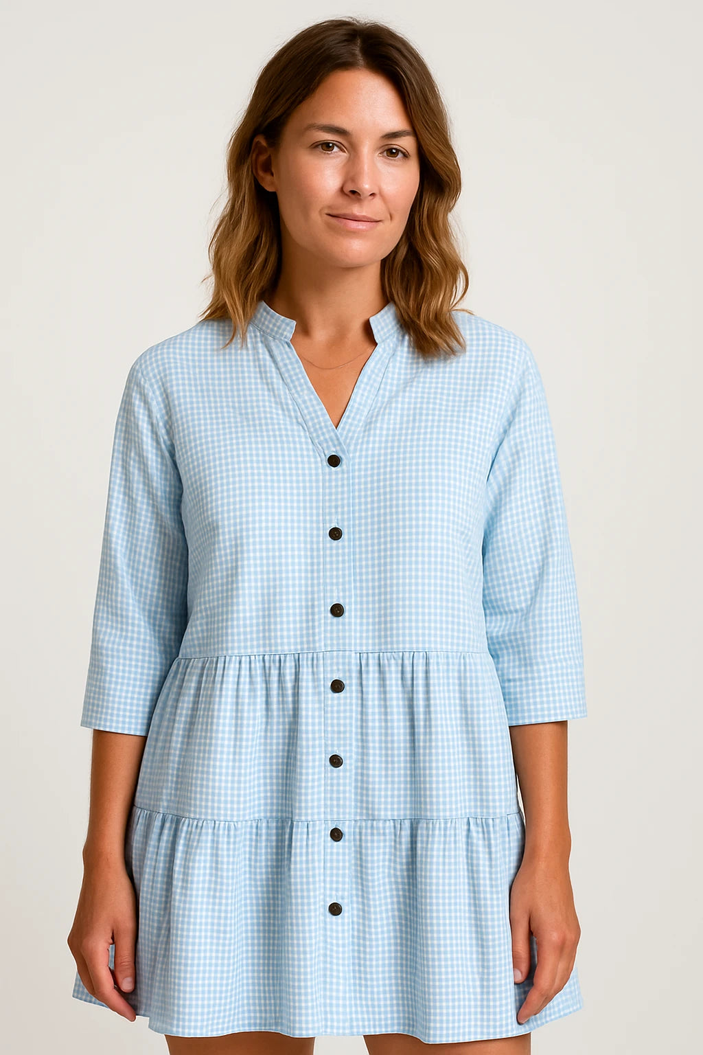 Womens Summer Dress with Casual Fit and V-Neckline for Effortless Style - Image 1
