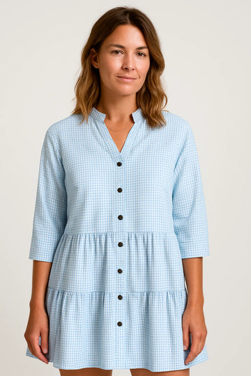 Womens Summer Dress with Casual Fit and V-Neckline for Effortless Style - Image 1