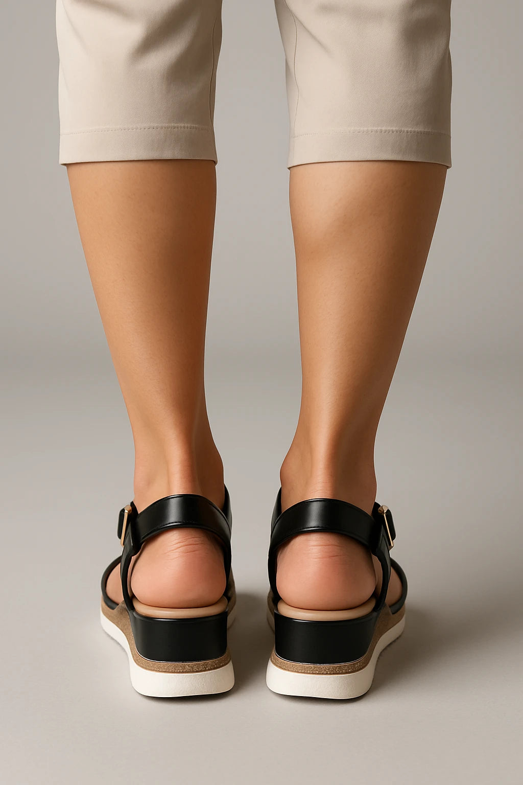 Womens Summer Orthopedic Support Sandals with Adjustable Straps and Cushioned Footbed - Image 1