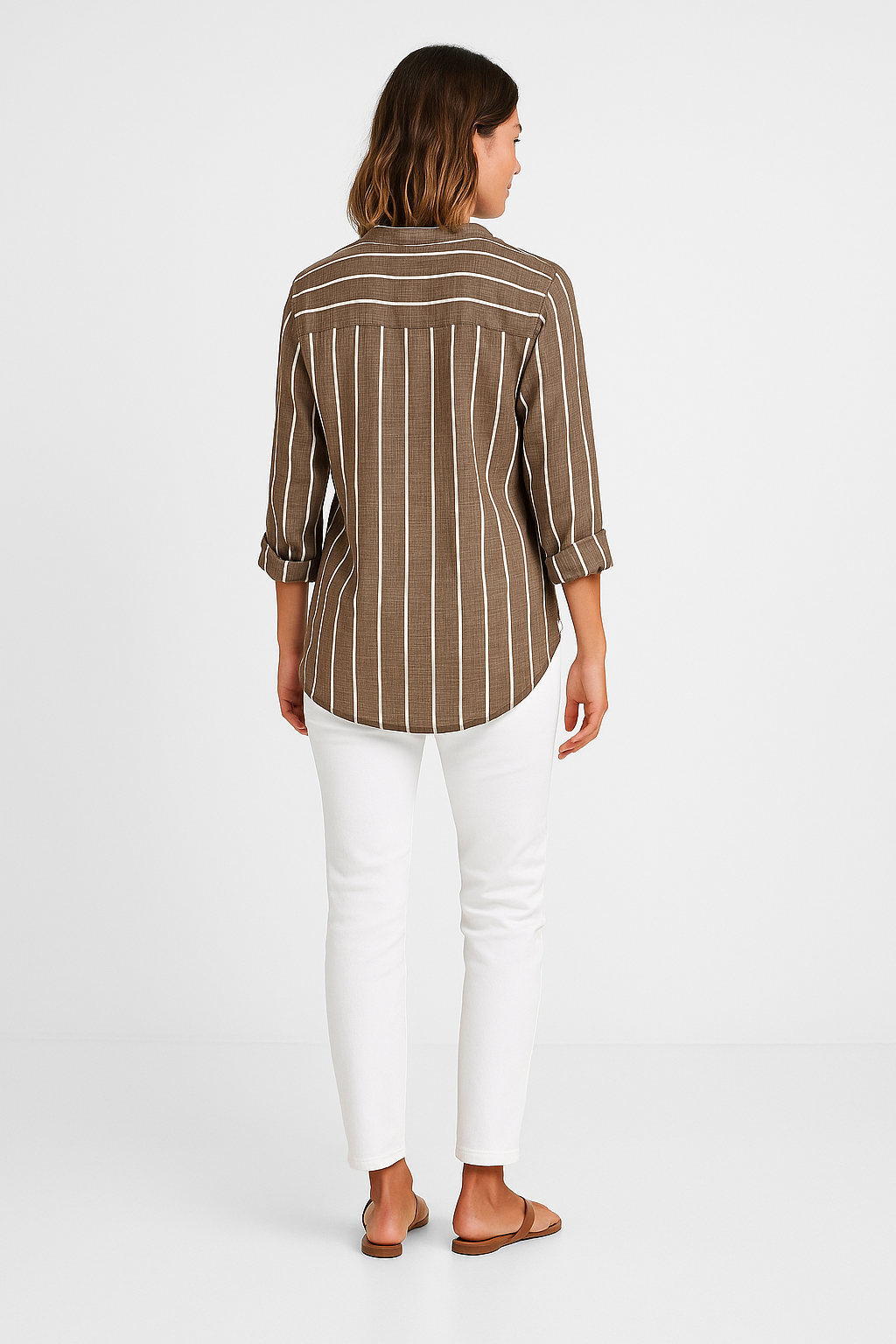 Womens Spring Ribbed Top with Relaxed Fit and Lightweight Comfort - Image 3