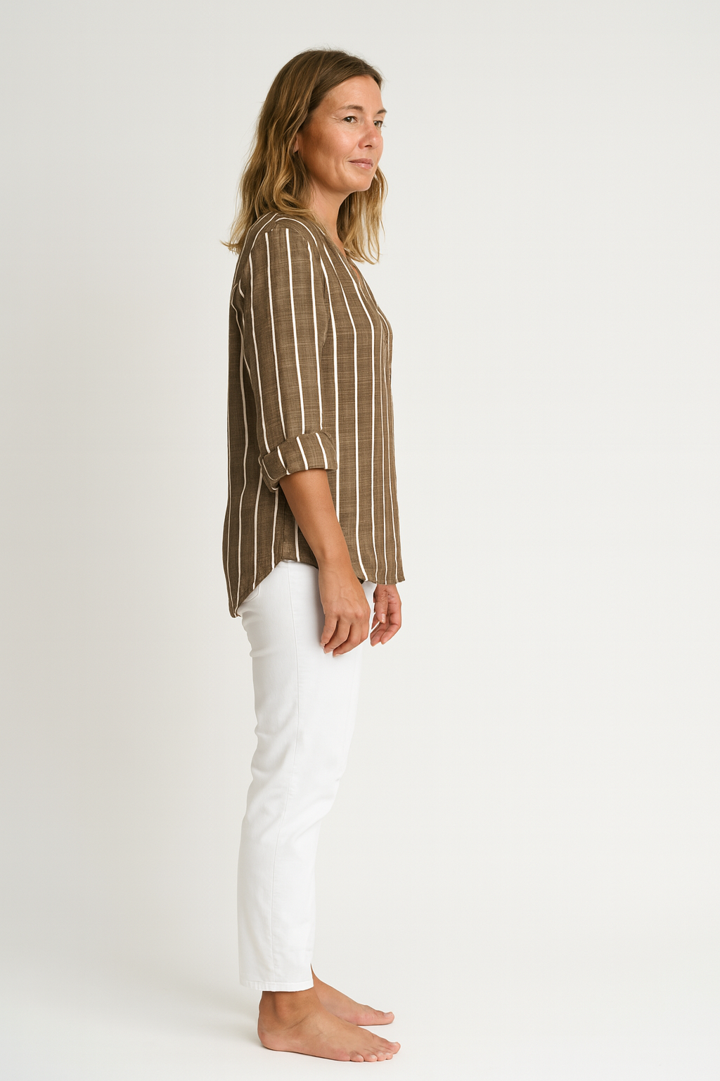 Womens Spring Ribbed Top with Relaxed Fit and Lightweight Comfort - Image 2