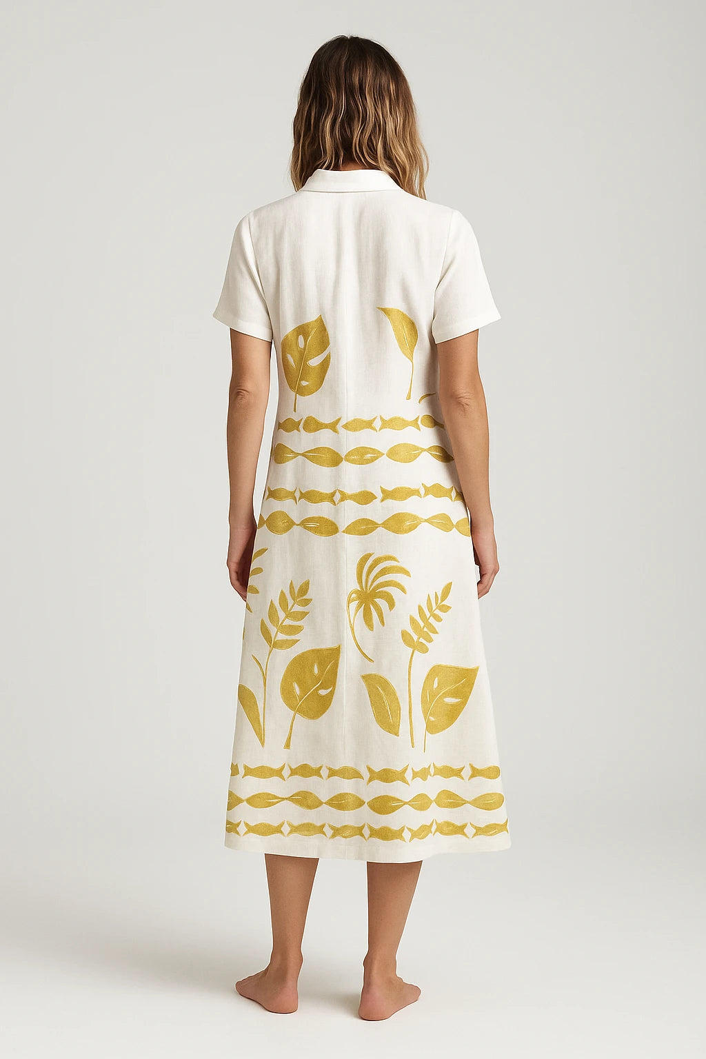 Women's Summer Shirt Dress with Relaxed Fit and Button-Down Front - Image 3