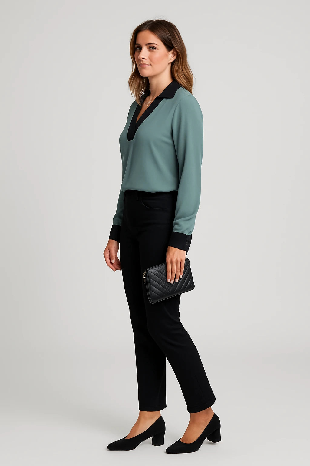 Womens Spring Blouse with Elegant Fit – Lightweight and Versatile for Office and Casual Wear - Image 2