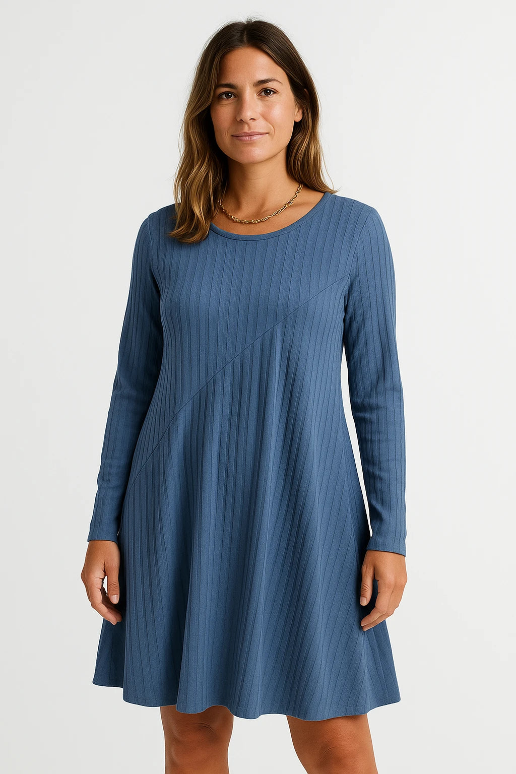 Womens Autumn Dress with Classic Fit and Long Sleeves for All-Day Comfort - Image 6