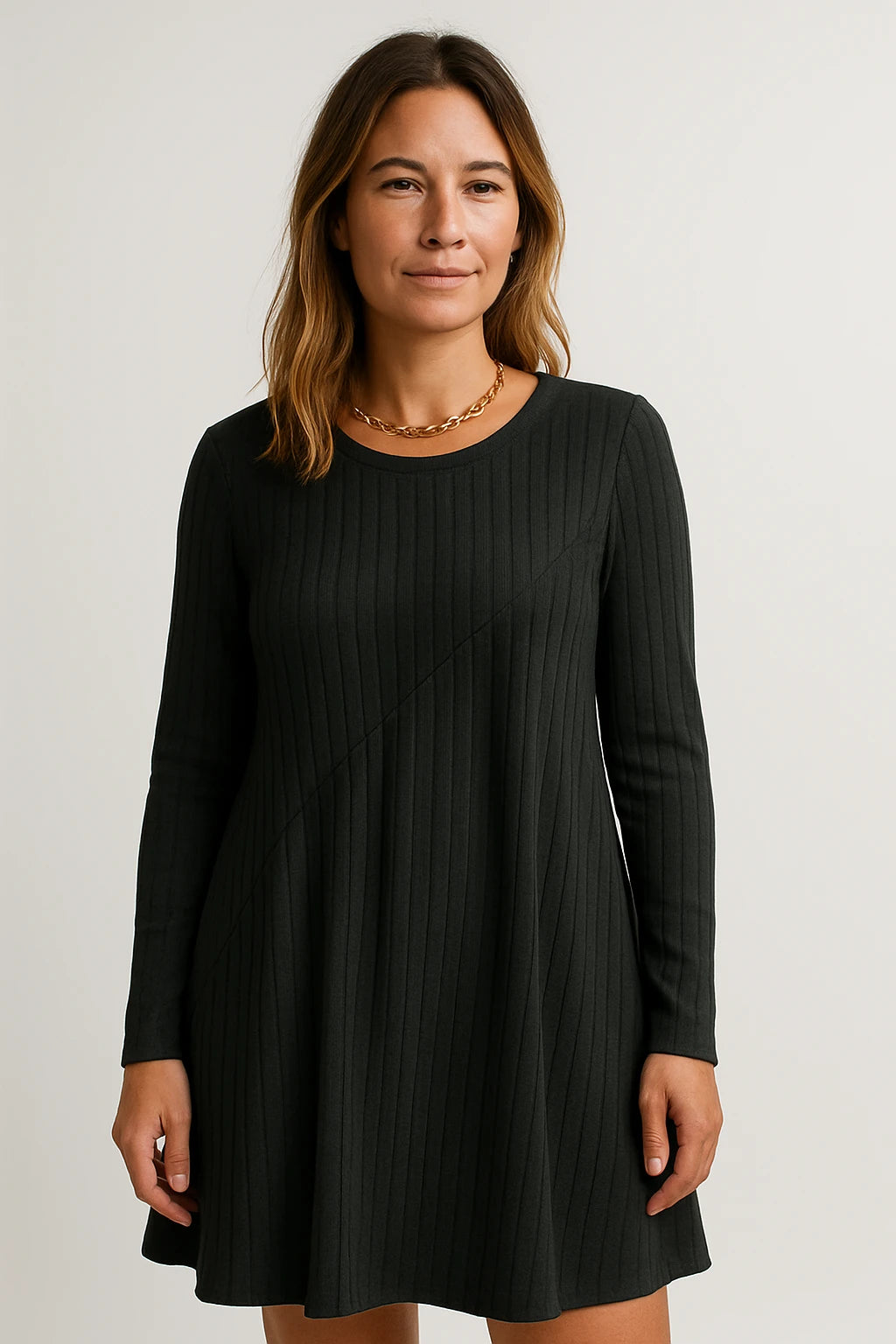 Womens Autumn Dress with Classic Fit and Long Sleeves for All-Day Comfort - Image 5
