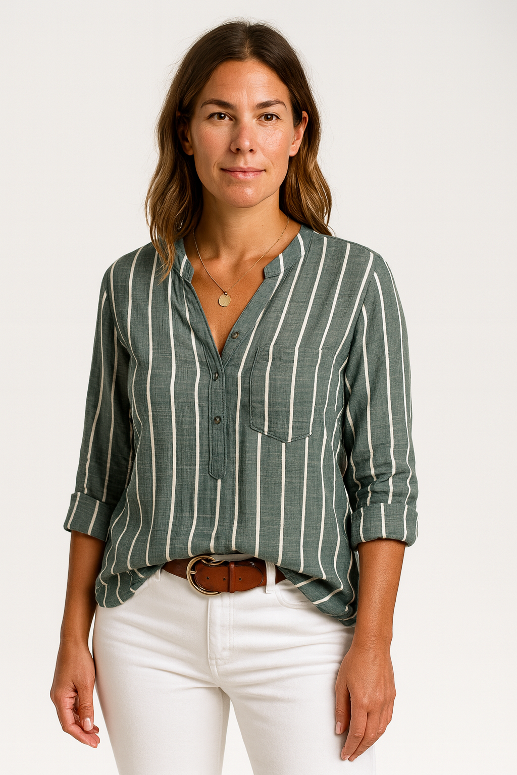 Womens Spring Ribbed Top with Relaxed Fit and Lightweight Comfort - Image 7