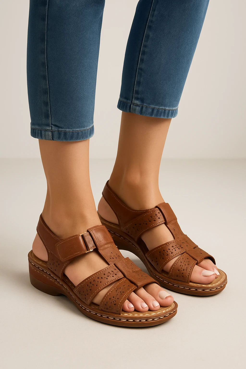 Womens Summer Orthopedic Sandals with Open-Toe Design and Adjustable Straps - Image 5