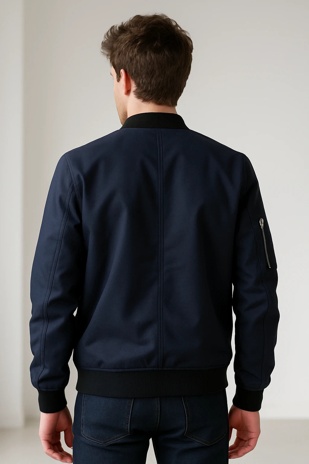Men's Casual Bomber Jacket – Lightweight Zip-Up Outerwear