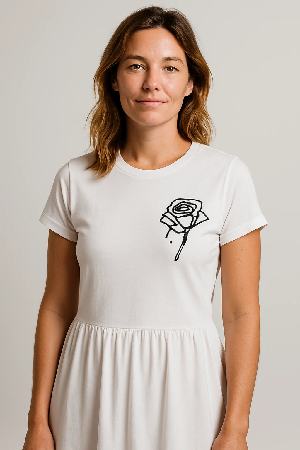 Women Casual T-Shirt with Relaxed Fit – Playful Tea Graphic Design for Everyday Wear - Image 7