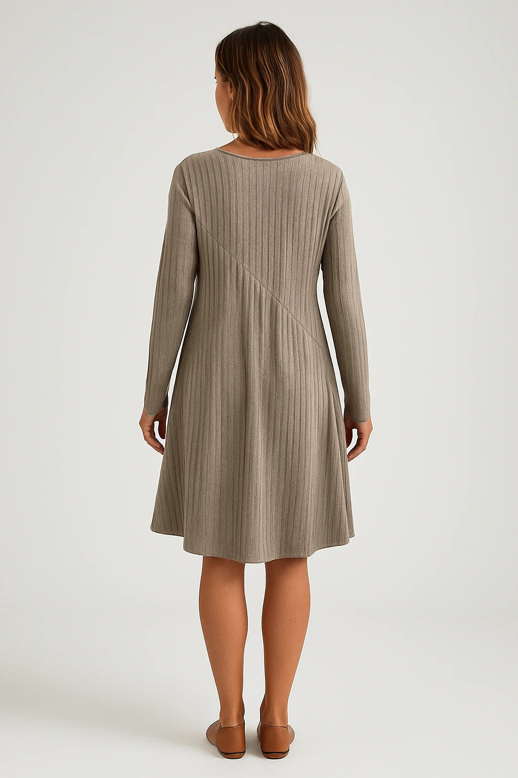 Womens Autumn Dress with Classic Fit and Long Sleeves for All-Day Comfort - Image 3