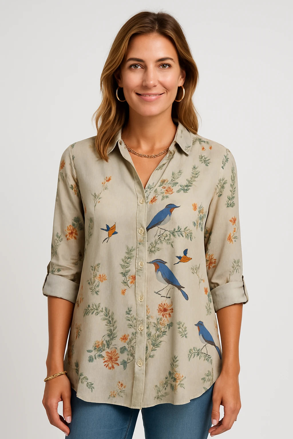 Womens Spring Blouse with Relaxed Fit and Breathable Design for Everyday Comfort - Image 1