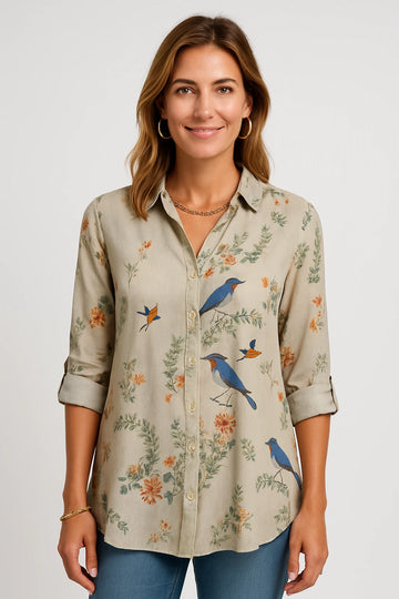 Womens Spring Blouse with Relaxed Fit and Breathable Design for Everyday Comfort - Image 1
