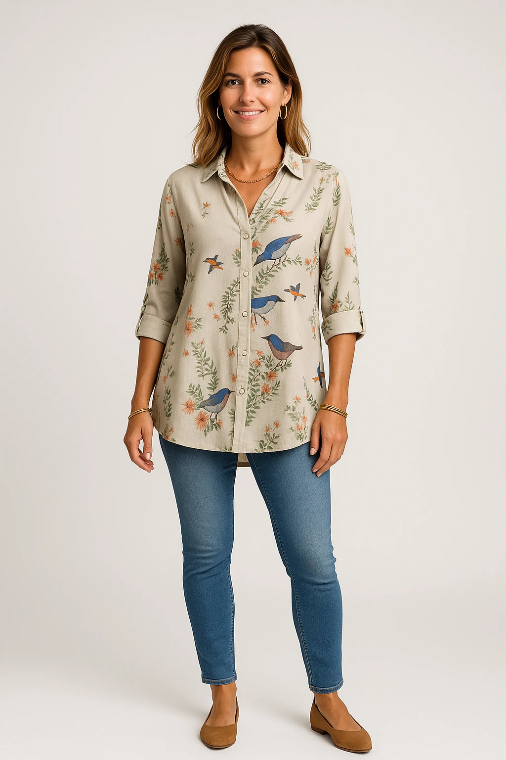 Womens Spring Blouse with Relaxed Fit and Breathable Design for Everyday Comfort - Image 4