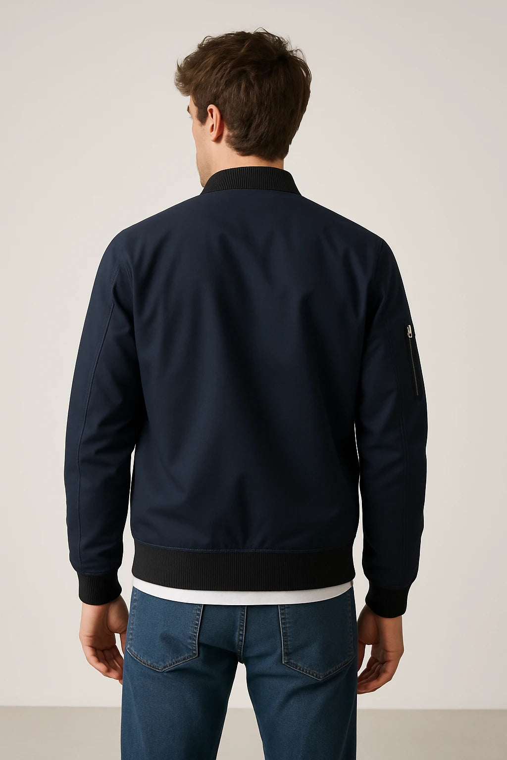 Men's Casual Bomber Jacket – Lightweight Zip-Up Outerwear