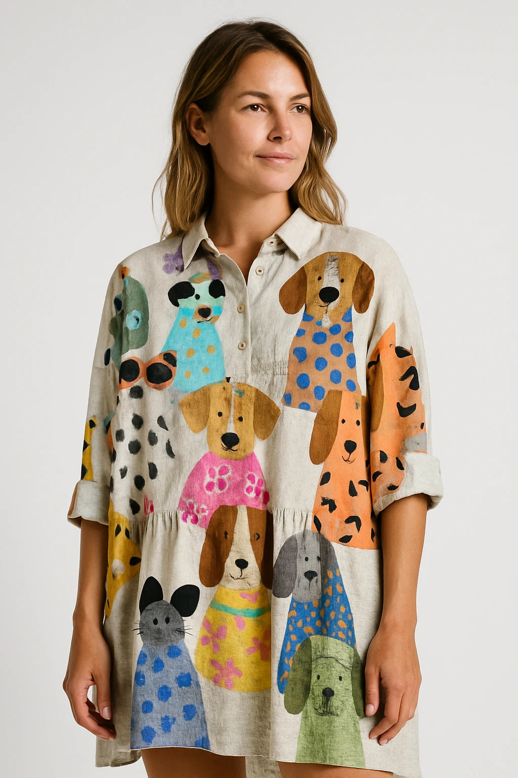 Womens All-Season Fashion Top with Relaxed Fit and Unique Design Features - Image 9