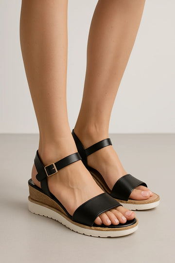 Womens Summer Orthopedic Support Sandals with Adjustable Straps and Cushioned Footbed - Image 1