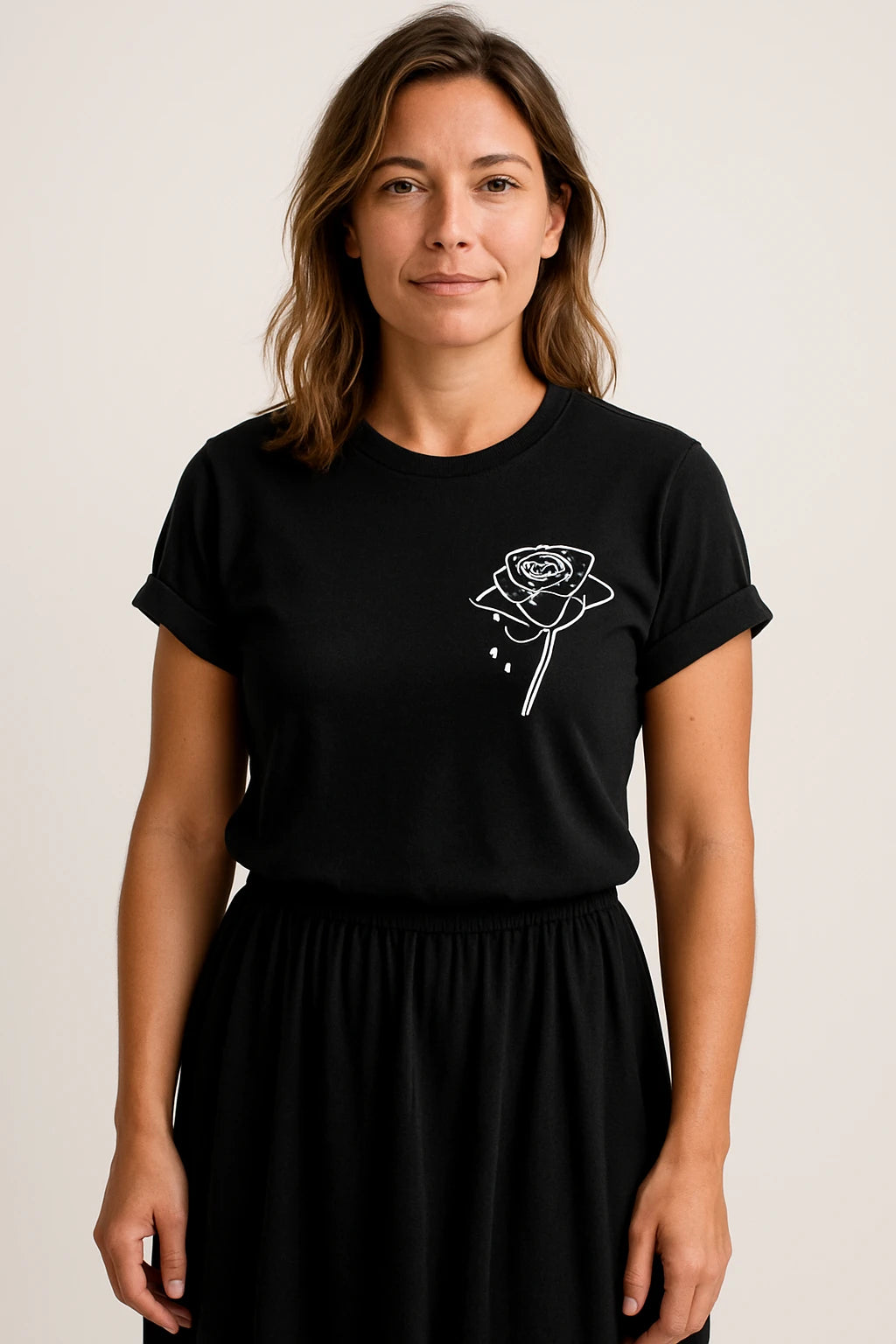 Women Casual T-Shirt with Relaxed Fit – Playful Tea Graphic Design for Everyday Wear - Image 6
