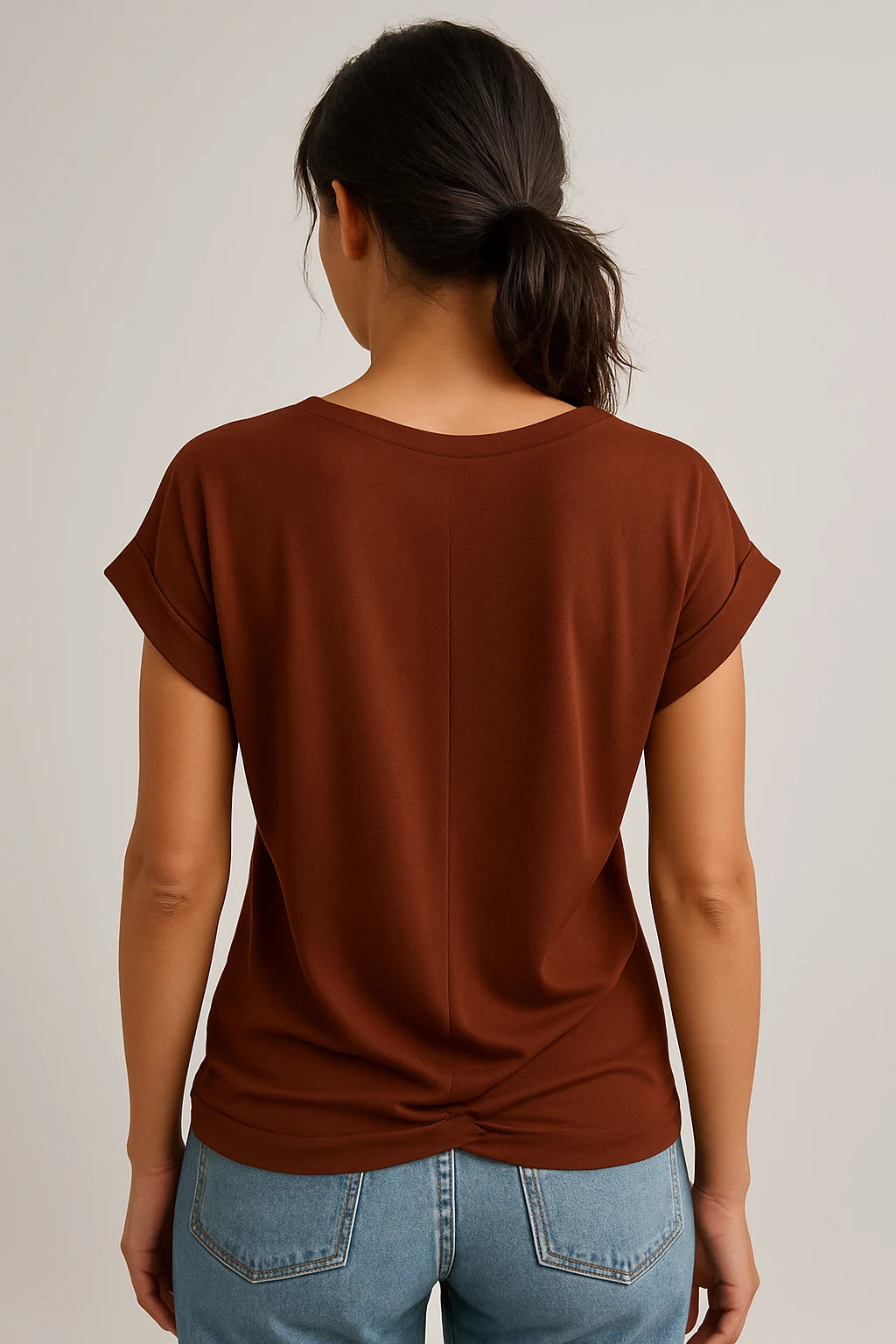 Women's V-Neck Slim Fit Top – Flattering Stretch Fabric