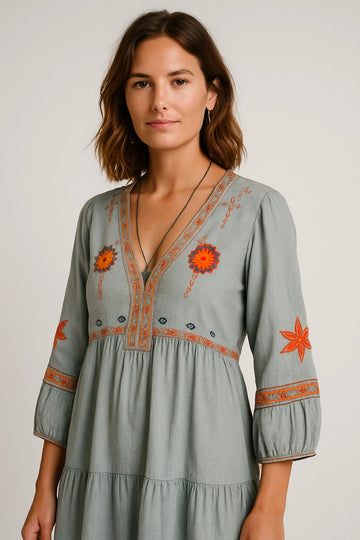 Womens Summer Long Sleeve Shirt with Flowy Fit and Breathable Design - Image 1