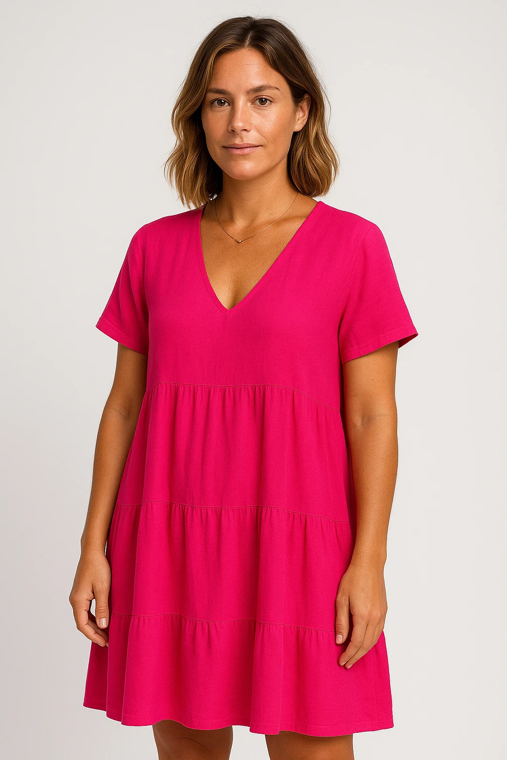 Womens Summer Dress with Loose Fit – Elegant A-Line Style and Chic Pleats - Image 4