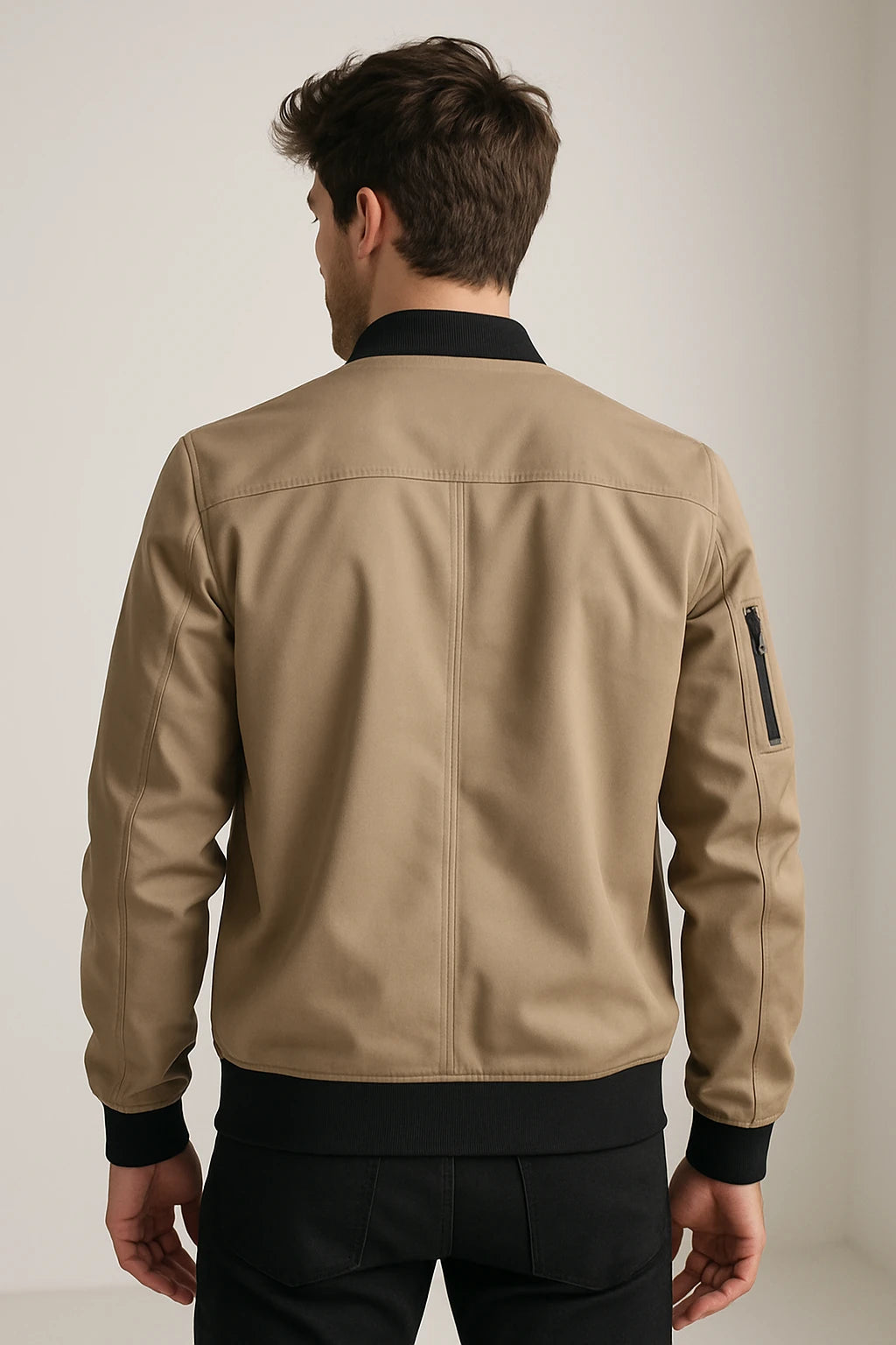 Men's Casual Bomber Jacket – Lightweight Zip-Up Outerwear