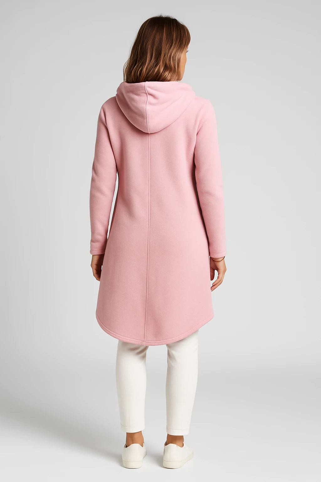 Women Autumn Casual Zip-Up Hoodie Coat with Relaxed Fit and Adjustable Hood - Image 3