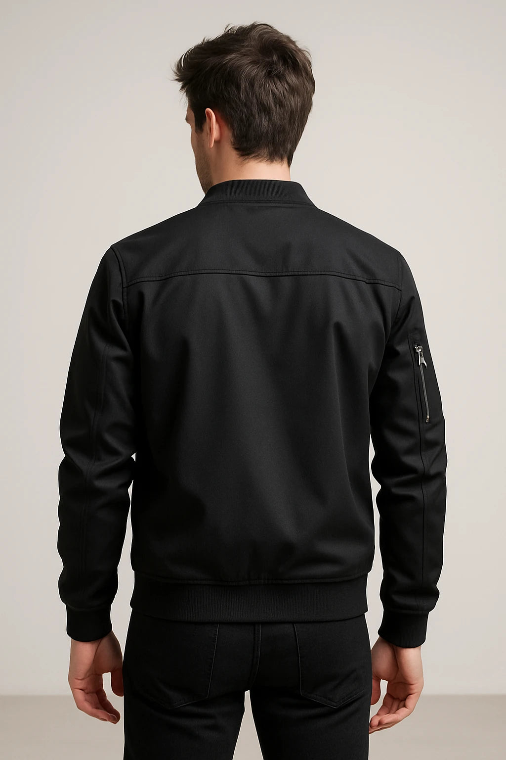 Men's Casual Bomber Jacket – Lightweight Zip-Up Outerwear