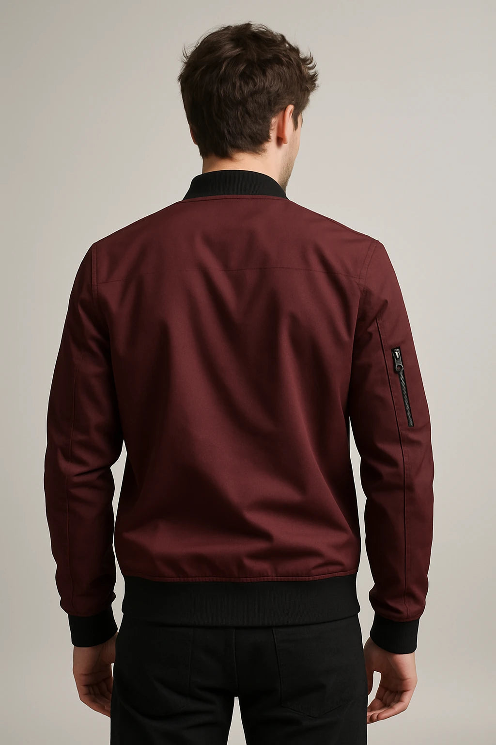 Men's Casual Bomber Jacket – Lightweight Zip-Up Outerwear