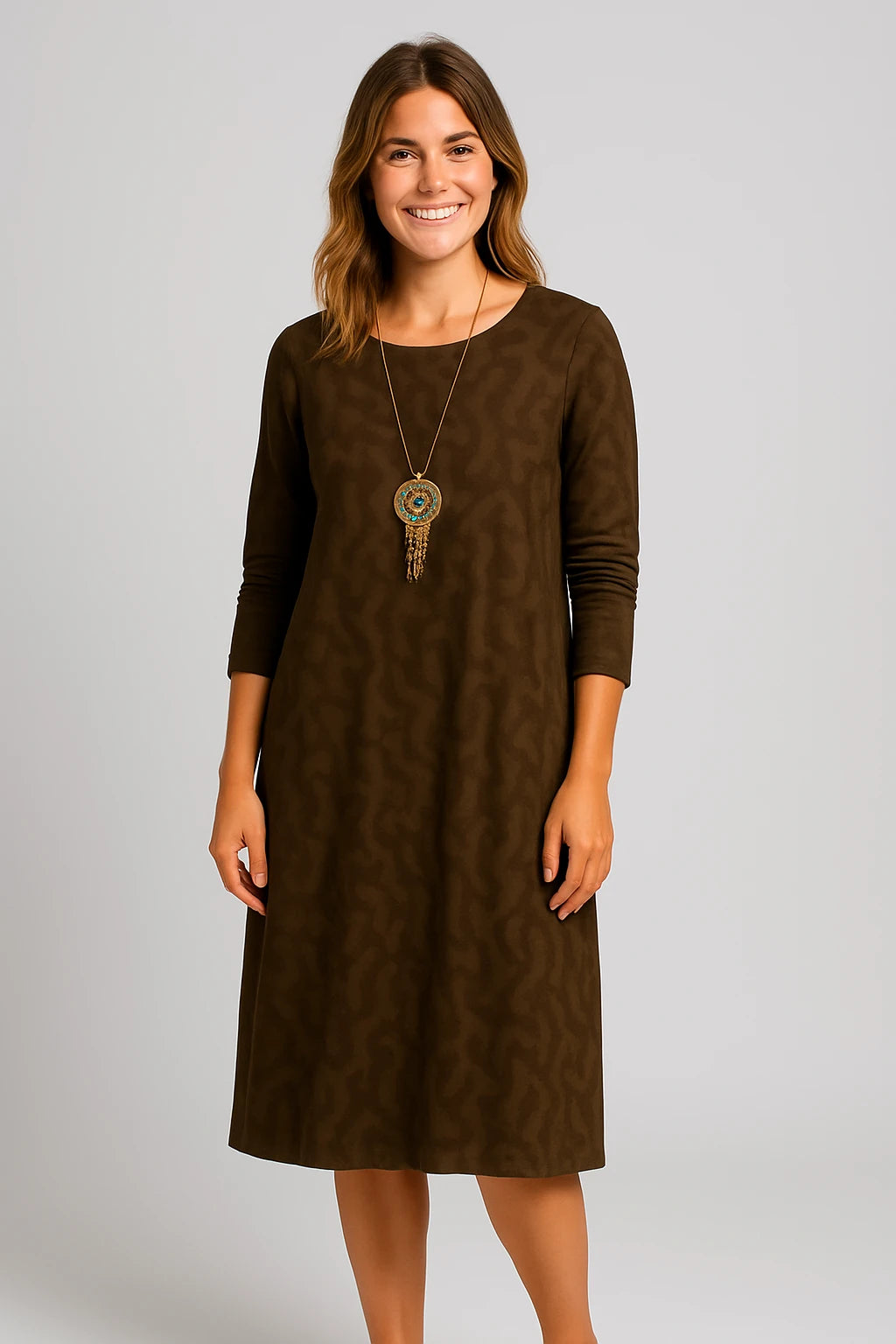 Womens Winter Dress with Elegant Fit and Functional Pockets for Versatile Style - Image 5