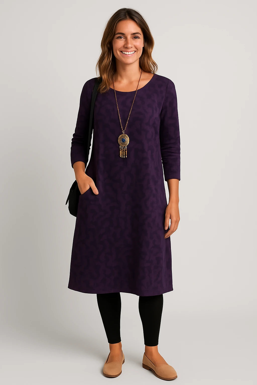 Womens Winter Dress with Elegant Fit and Functional Pockets for Versatile Style - Image 8