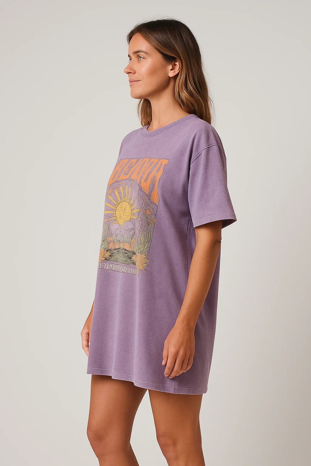 Women Casual Vintage Wash Graphic T-Shirt with Relaxed Fit and Unique Arizona Design - Image 1