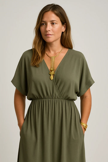 Womens Spring Dress – Ruffle Hem – Flattering Fit – Effortless Style – Perfect for Warm Days - Image 1