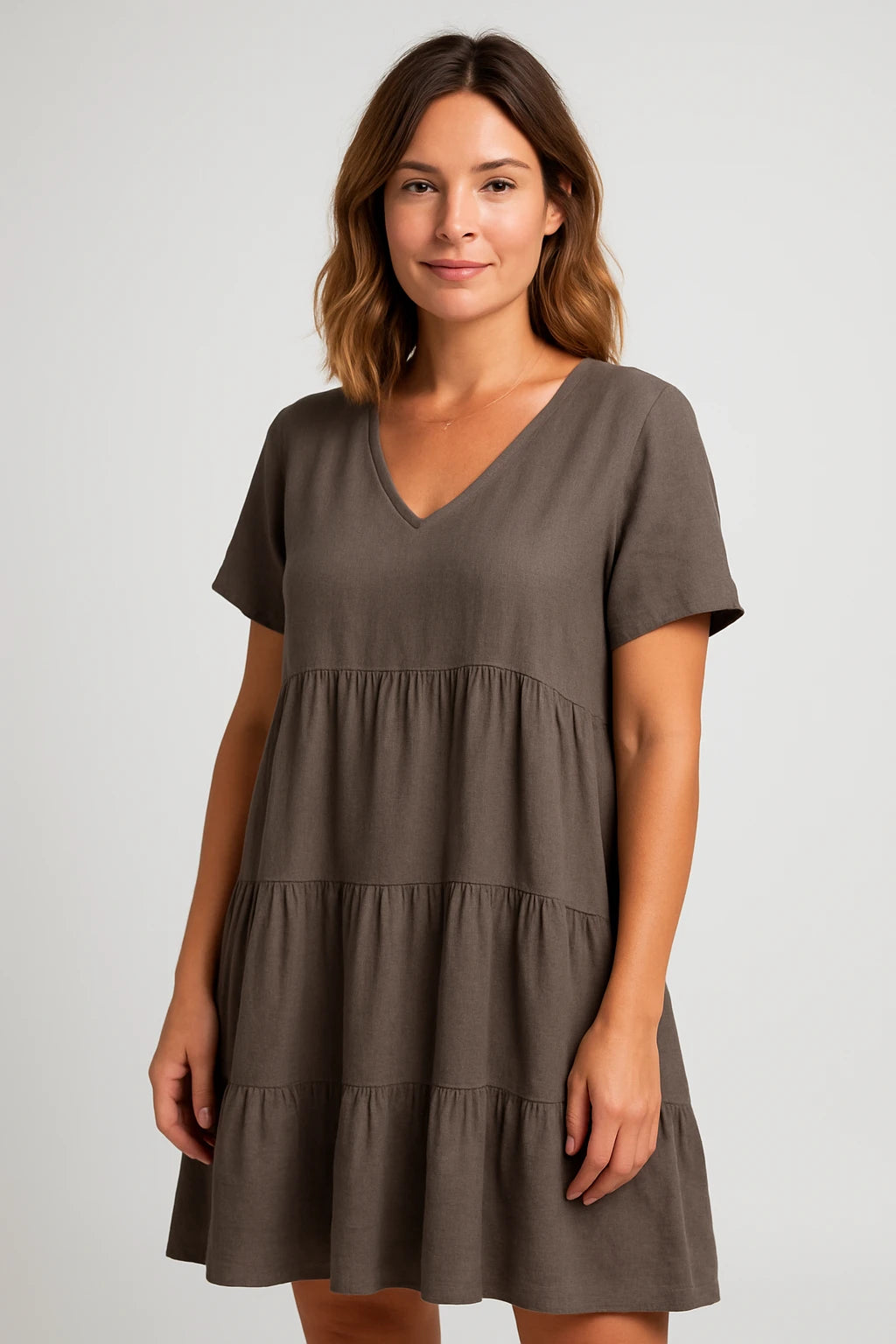 Womens Summer Dress with Loose Fit – Elegant A-Line Style and Chic Pleats - Image 3
