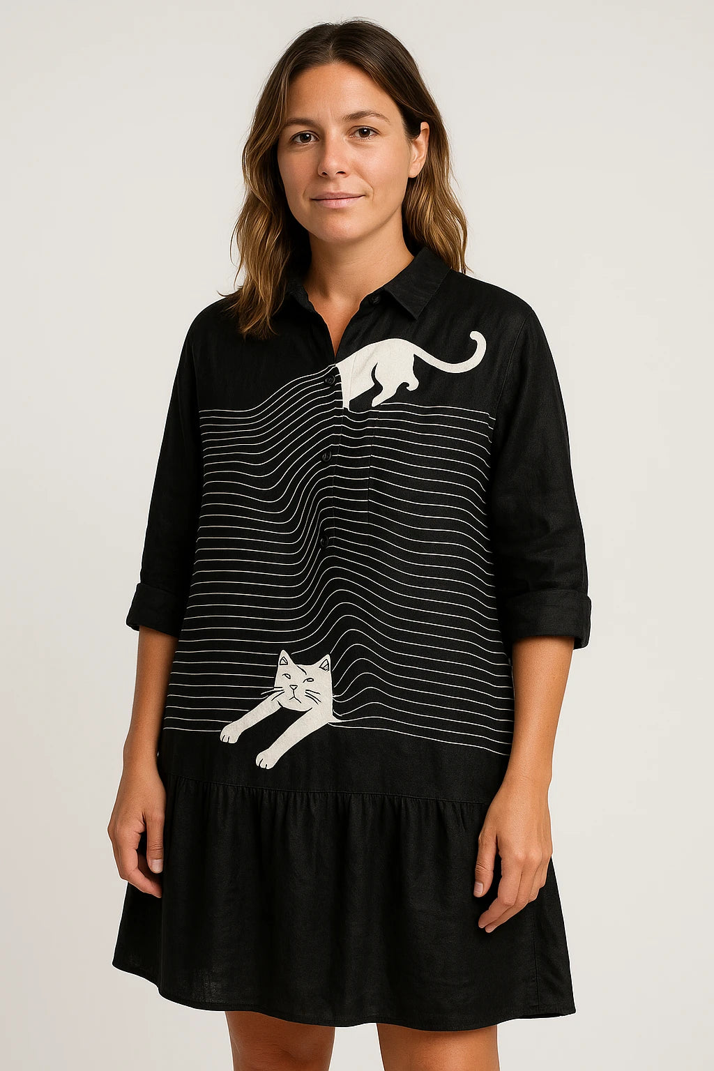 Womens All-Season Fashion Top with Relaxed Fit and Unique Design Features - Image 8