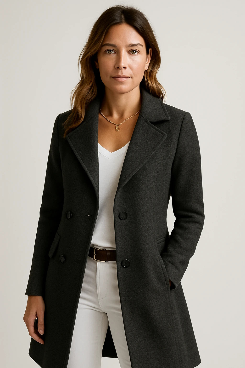 関税込★INSTANTFUNK★Belted double-breasted wool-blend coat BELTED DOUBLE-BREASTED COAT - Black | ZARA United States