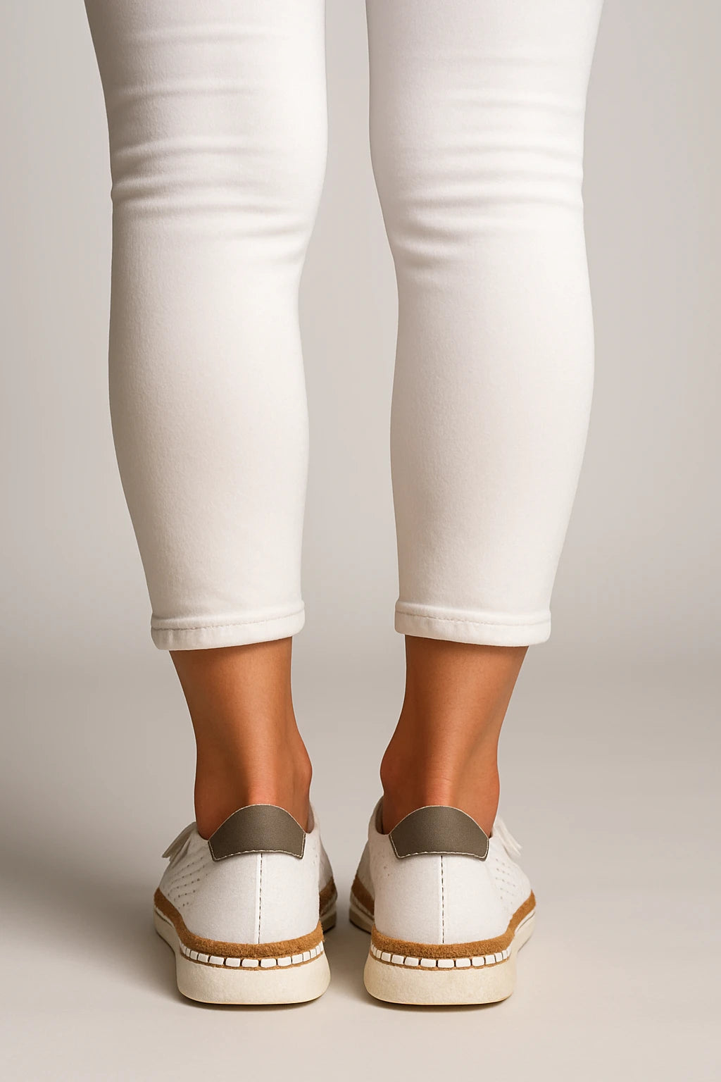 Perforated Lace-Up Casual Sneakers for Women