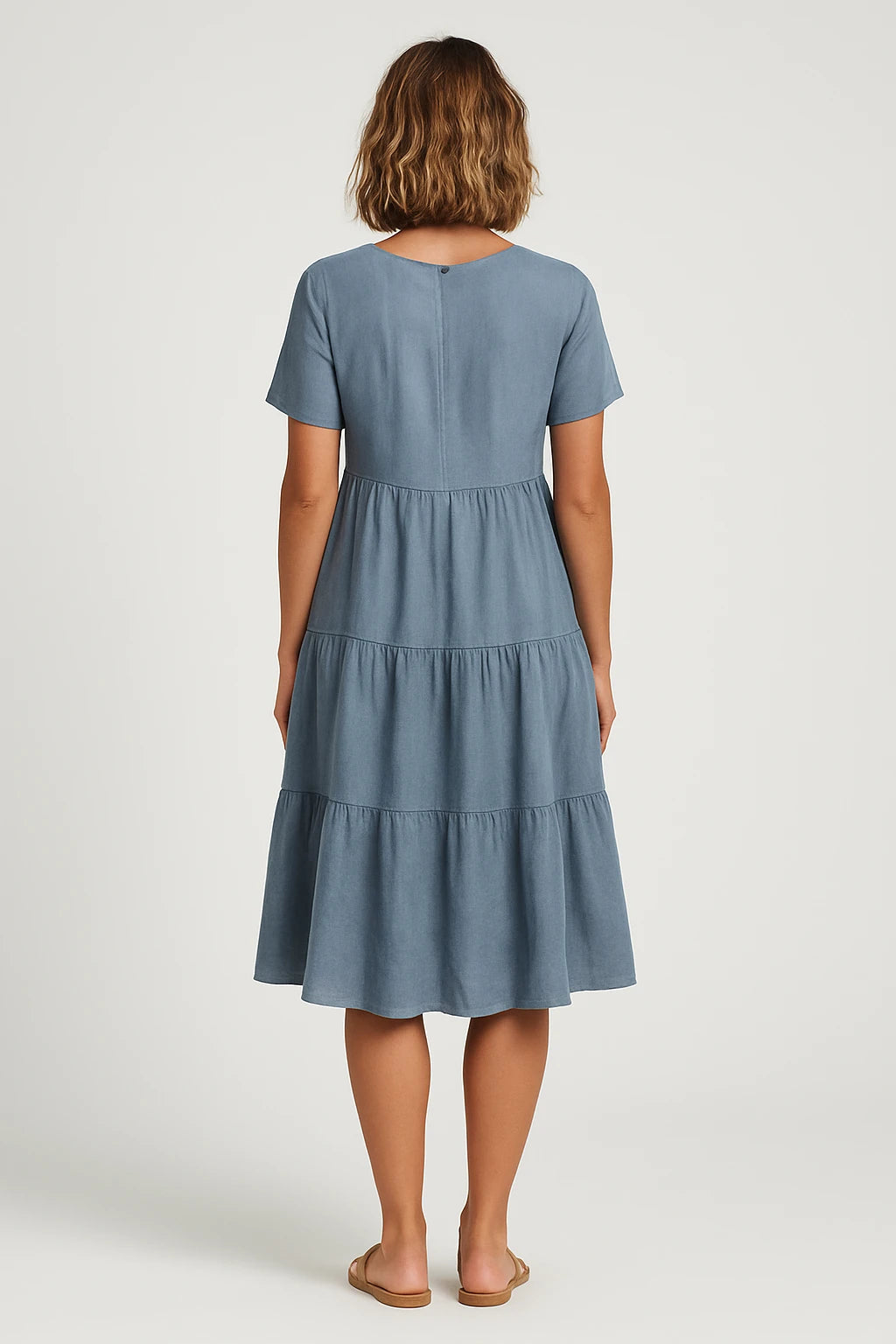 Womens Summer Dress with Loose Fit – Elegant A-Line Style and Chic Pleats - Image 1