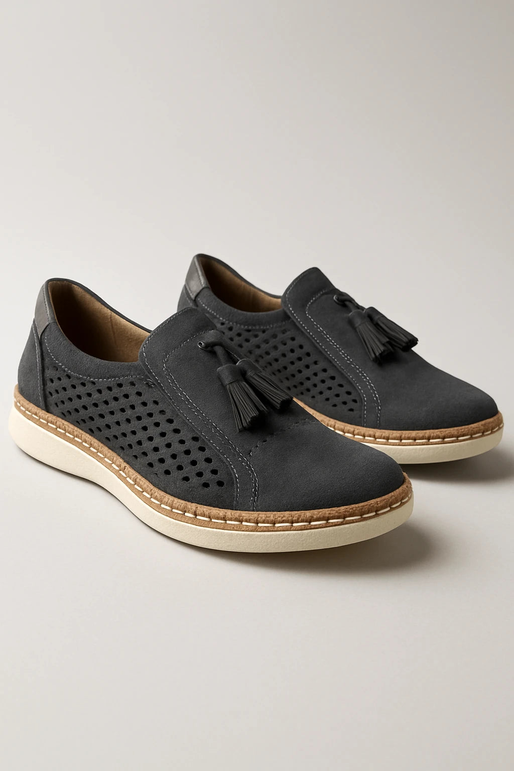 Perforated Lace-Up Casual Sneakers for Women