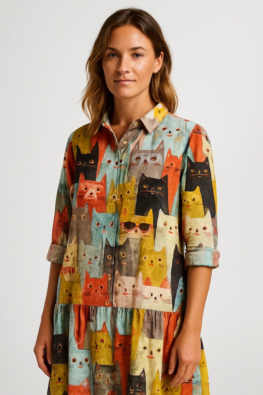 Womens All-Season Fashion Top with Relaxed Fit and Unique Design Features - Image 5