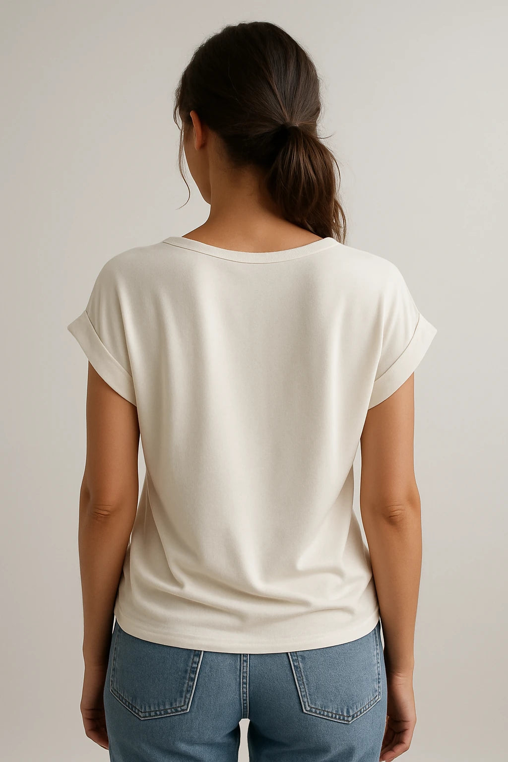Women's V-Neck Slim Fit Top – Flattering Stretch Fabric