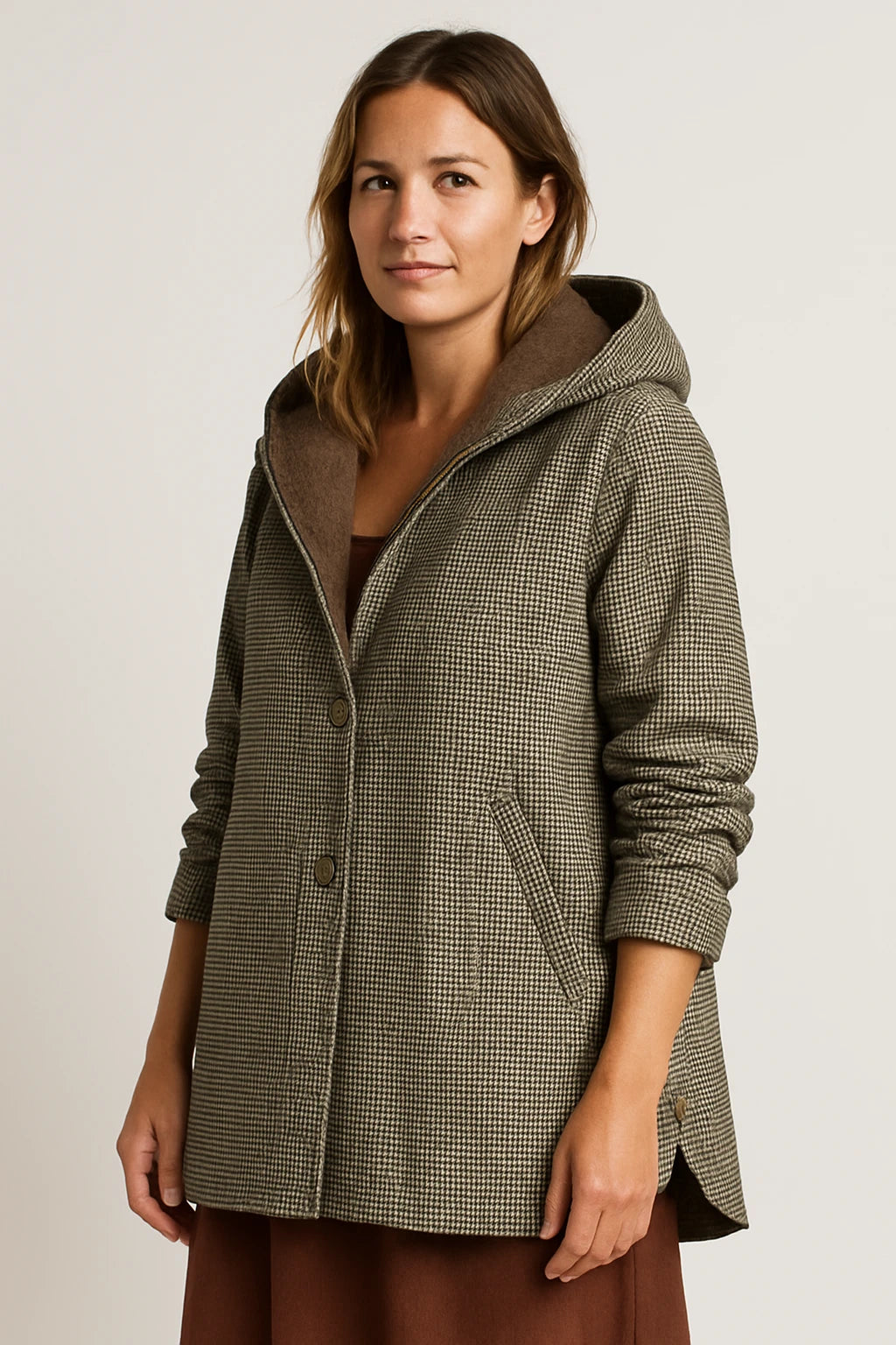 Womens Winter Hooded Coat with Relaxed Fit and Fleece-Lined Comfort - Image 7