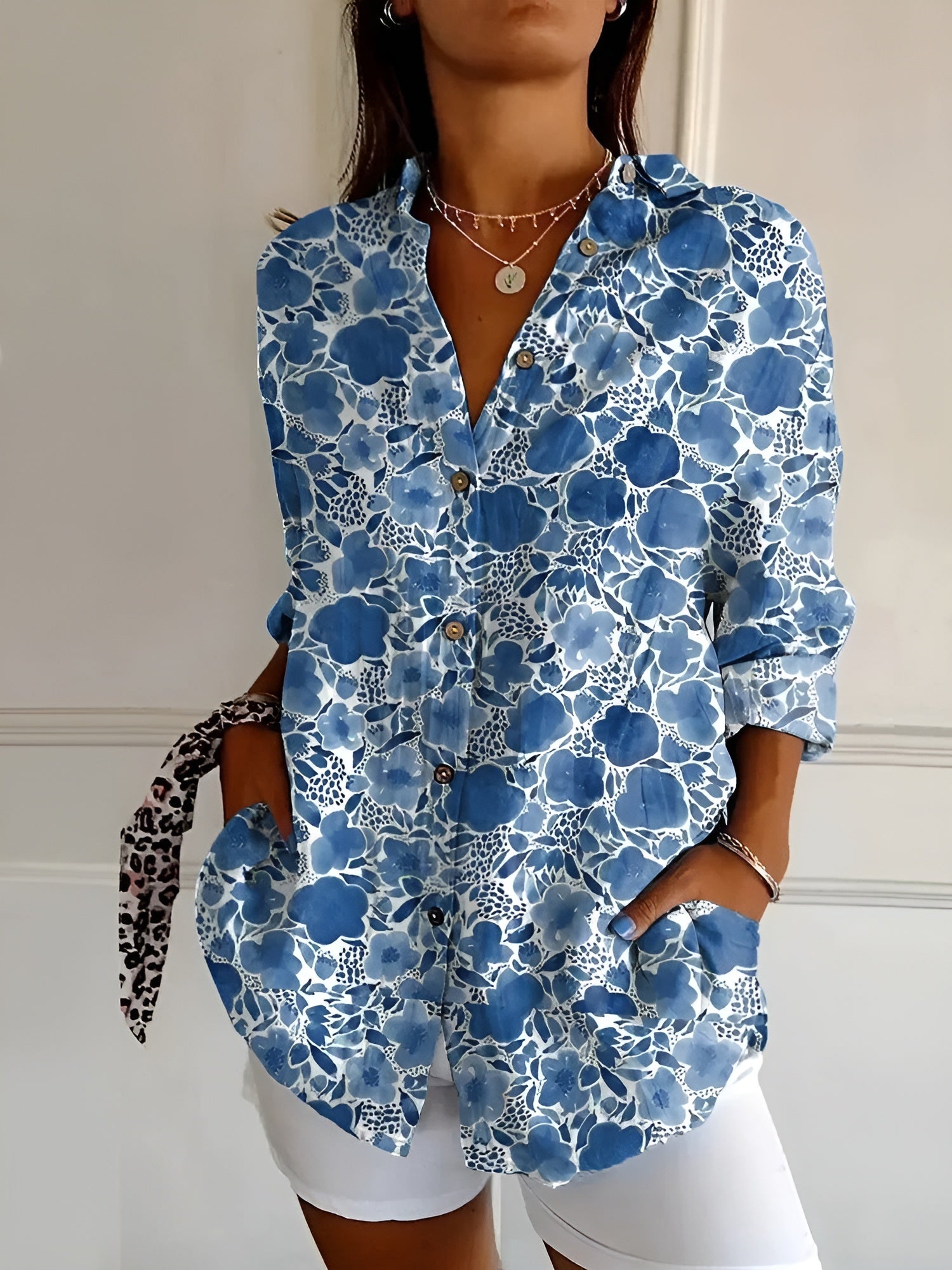 Stylish Button-Down Shirt for Women | Long Sleeves