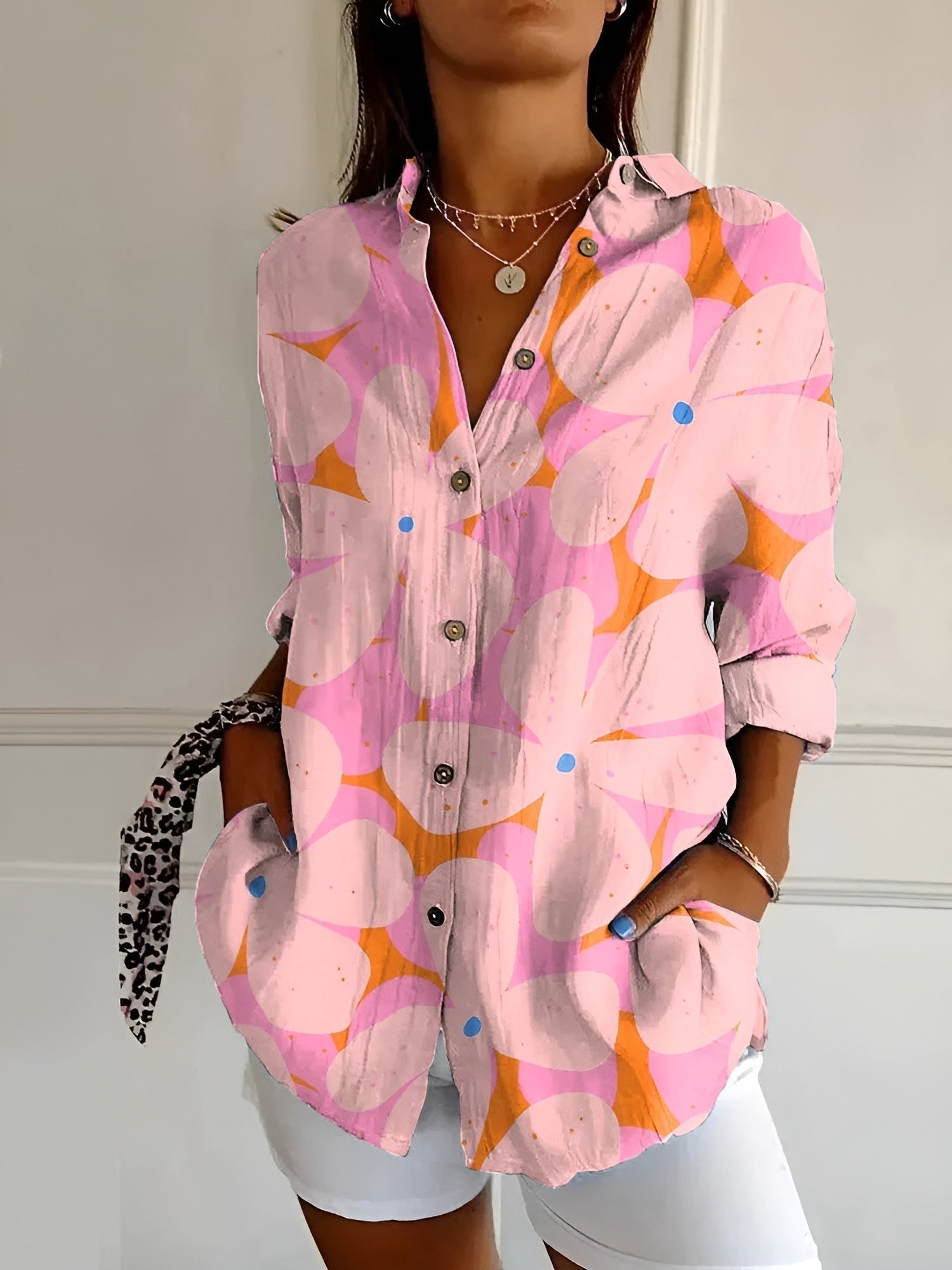 Stylish Button-Down Shirt for Women | Long Sleeves