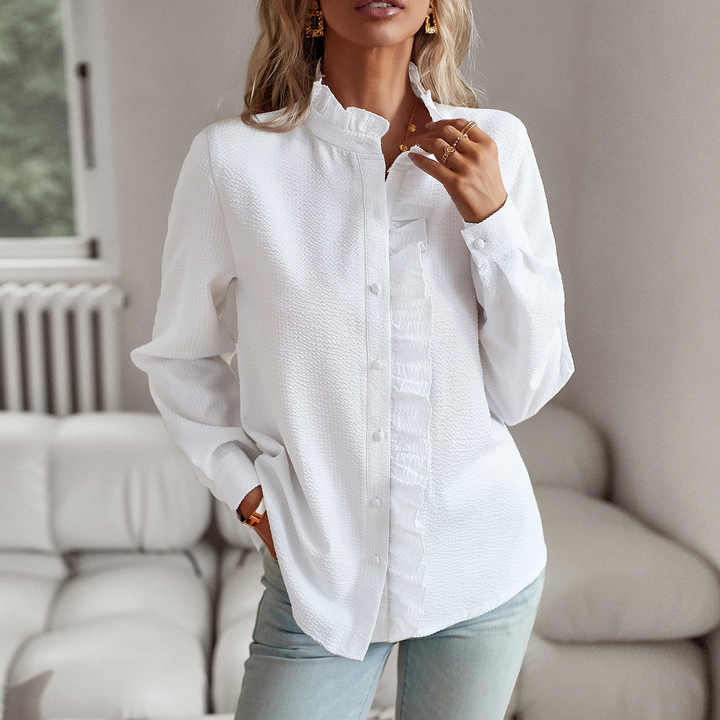 Ashley | Ruffle Long Sleeve Shirt